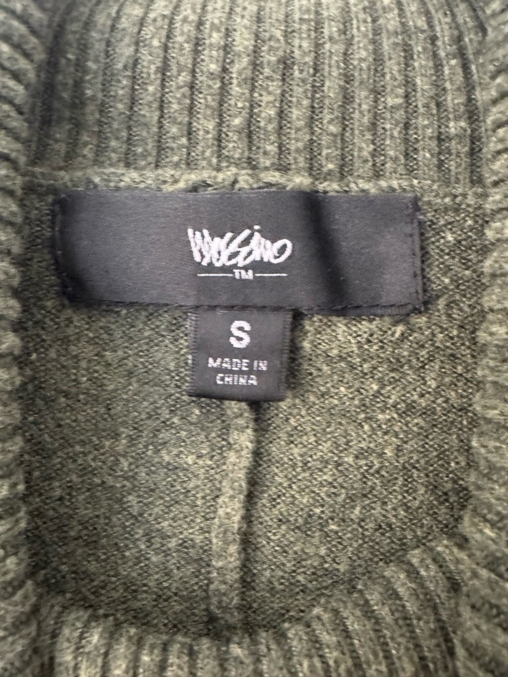 Mossimo Supply Co Olive Green Turtleneck Oversized High Low Sweater Small - Picture 4 of 7